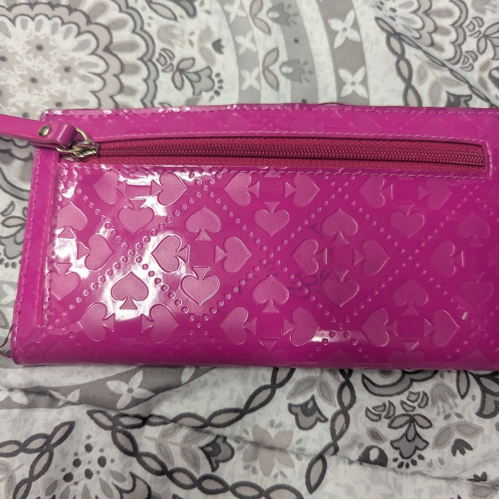Kate Spade Fuchsia Heart Pattern Wallet - Picture 2 of 3